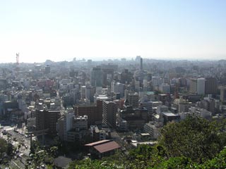 城山からの鹿児島市内
